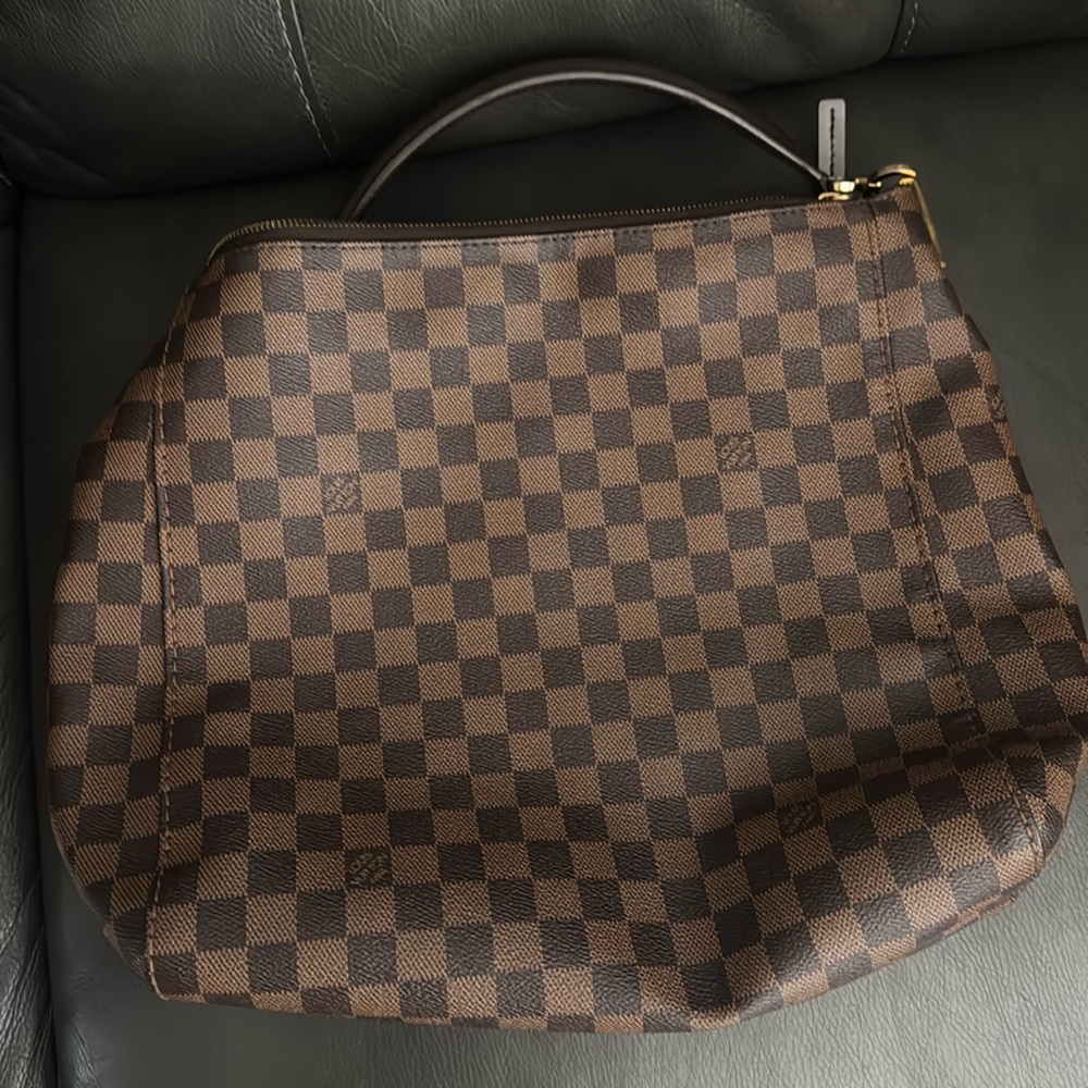 Authentic Louis Vuitton Damier Ebene Portebello PM Shoulder Bag